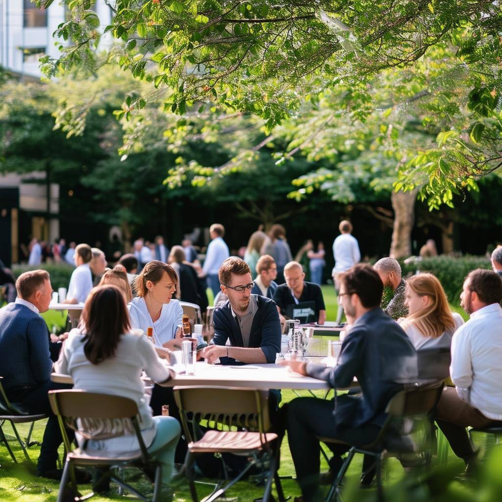 networing event, conference, outdoors